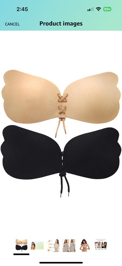 2 colors: Butterfly push-up bra