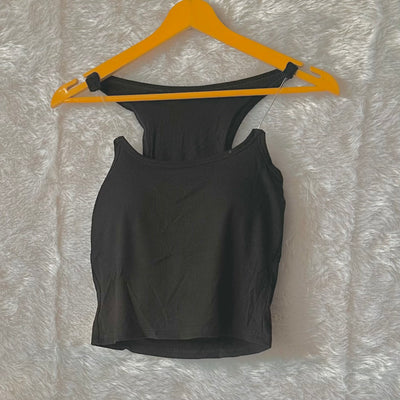 5 Colors: Sleeveless transparent strapped padded crop top