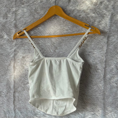 5 Colors: Padded corset crop top golden strap