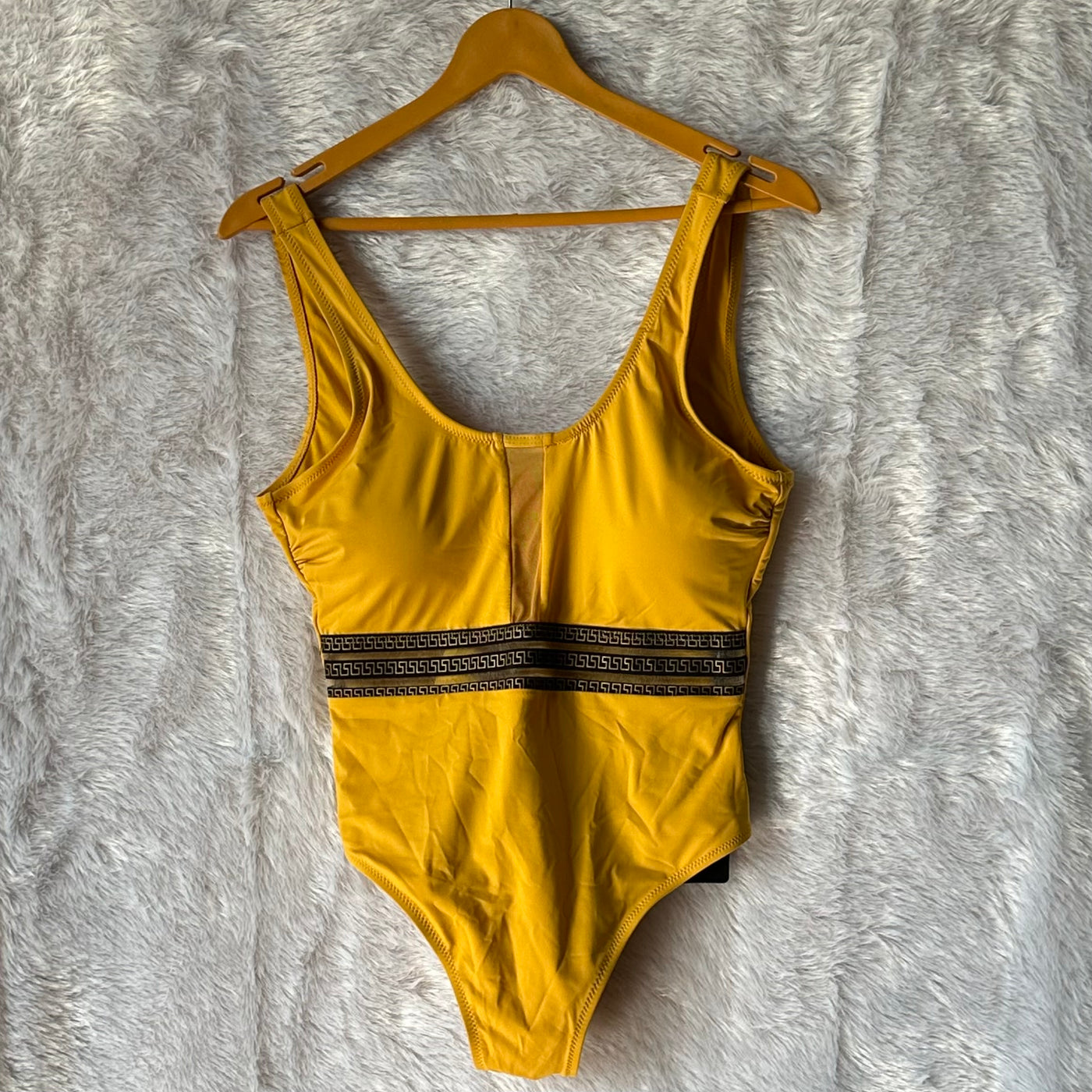 Marigold Mirth: Yellow monokini swimsuit