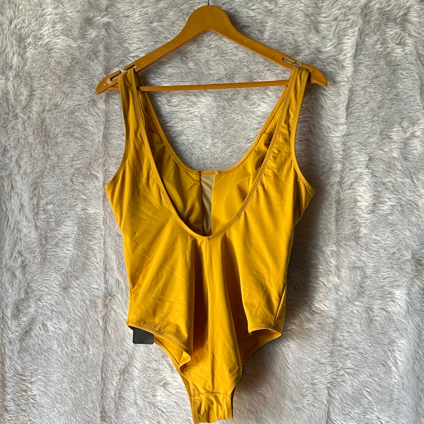 Marigold Mirth: Yellow monokini swimsuit