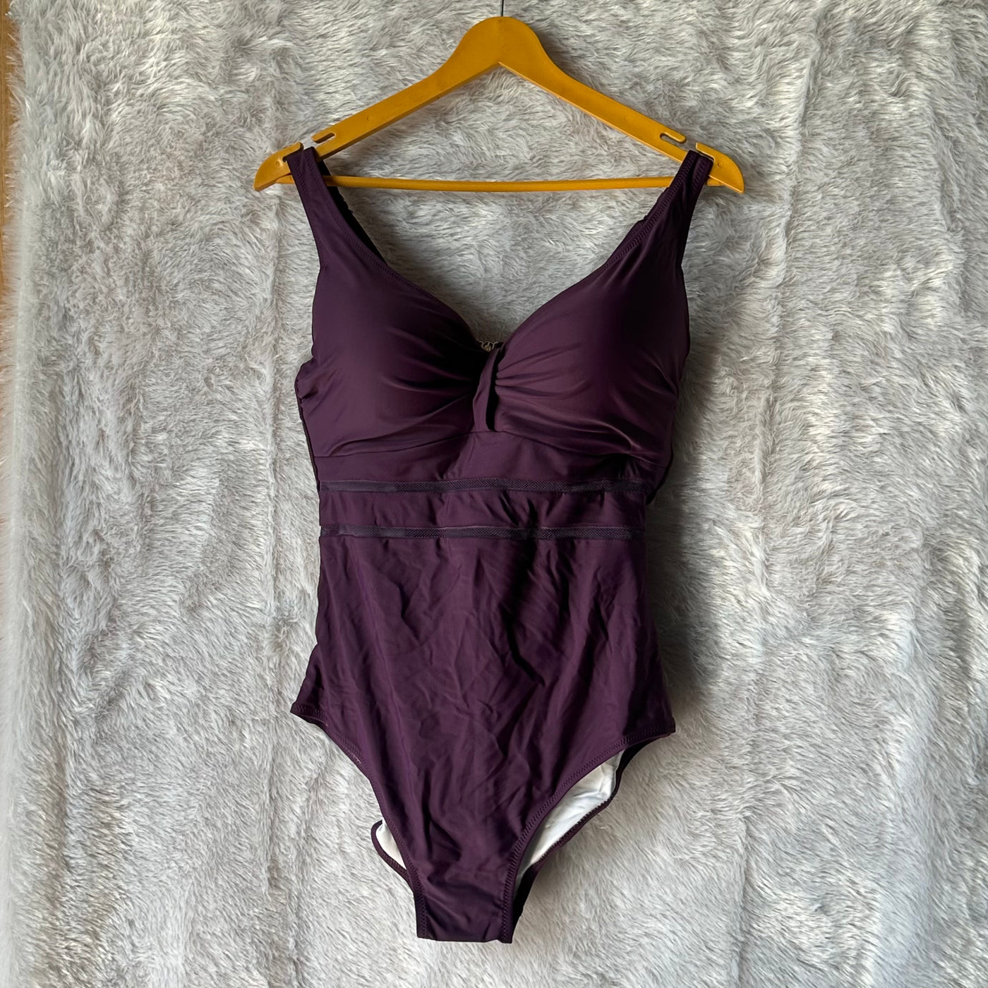 Lavish lavender:  Purple monokini swimsuit